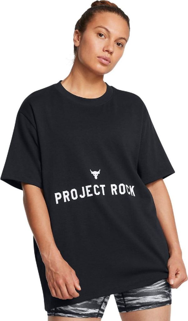 Under Armour - "Project Rock" T-Shirt für Damen GT9380 (32-34 EU) (Schwarz)