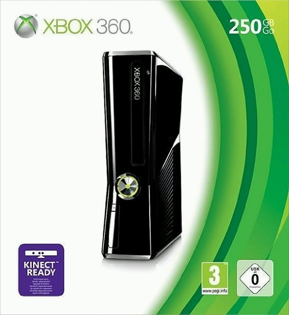Microsoft Xbox 360 S Konsole 250 GB piano black + Orig. Produktbild 