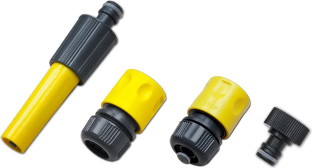 4 tlg. Gartenbrause-Set 1/2" gelb