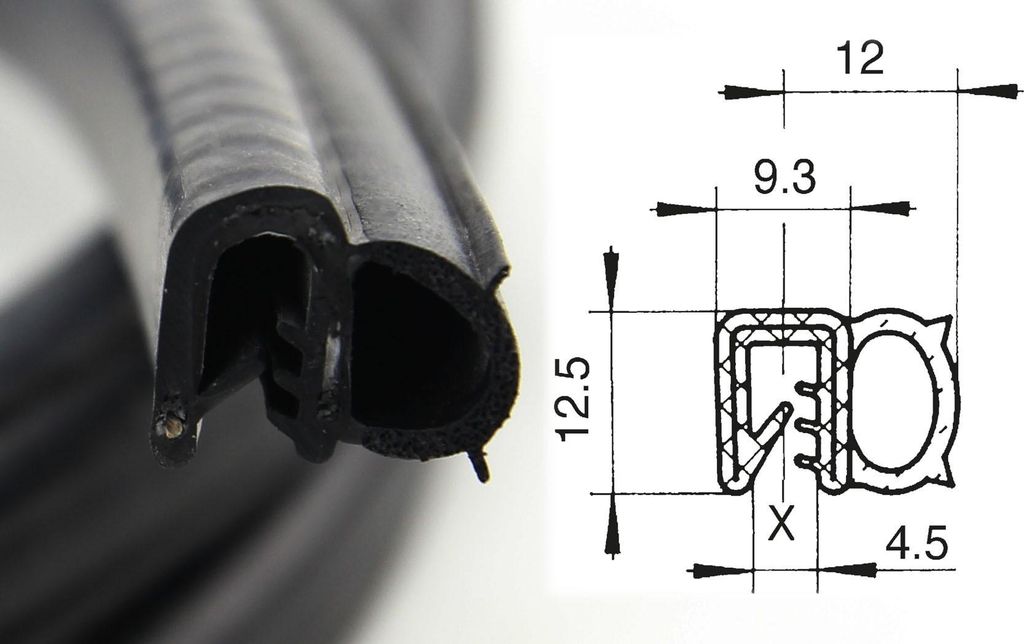 DS7 - EPDM Kantenschutz Dichtungs Profil Gummi Dichtung Produktbild 