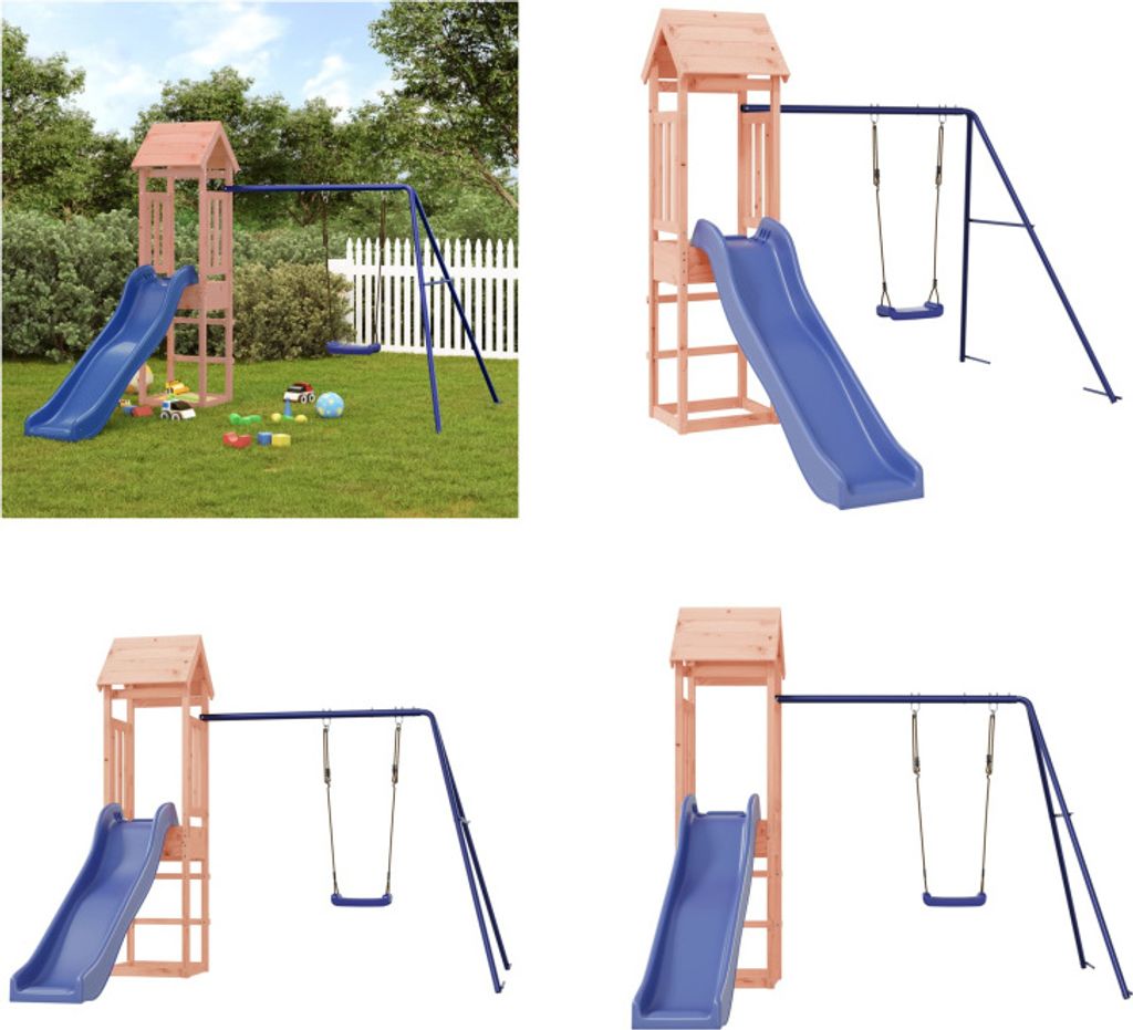 vidaXL Spielturm Massivholz Douglasie - Spielplatz - Spielplätze - Garten Spielplatz - Outdoor Spielplatz