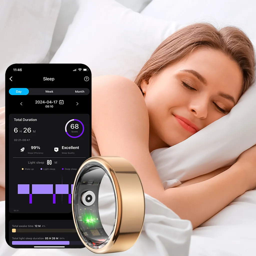 Bague connectée Maxlife MXSR-100 Or Taille 9 : suivez votre santé