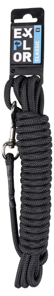 Longe de dressage ronde Duvo+ noire 5m pour éducation canine douce
