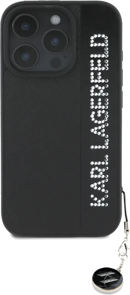 Accessoire Mode iPhone 16 Pro Max Karl Lagerfeld Saffiano Strass