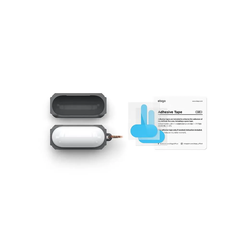 Elago Armor Case AirPods 3 Dark Grey - Custodia Rugged con Gancio - 7