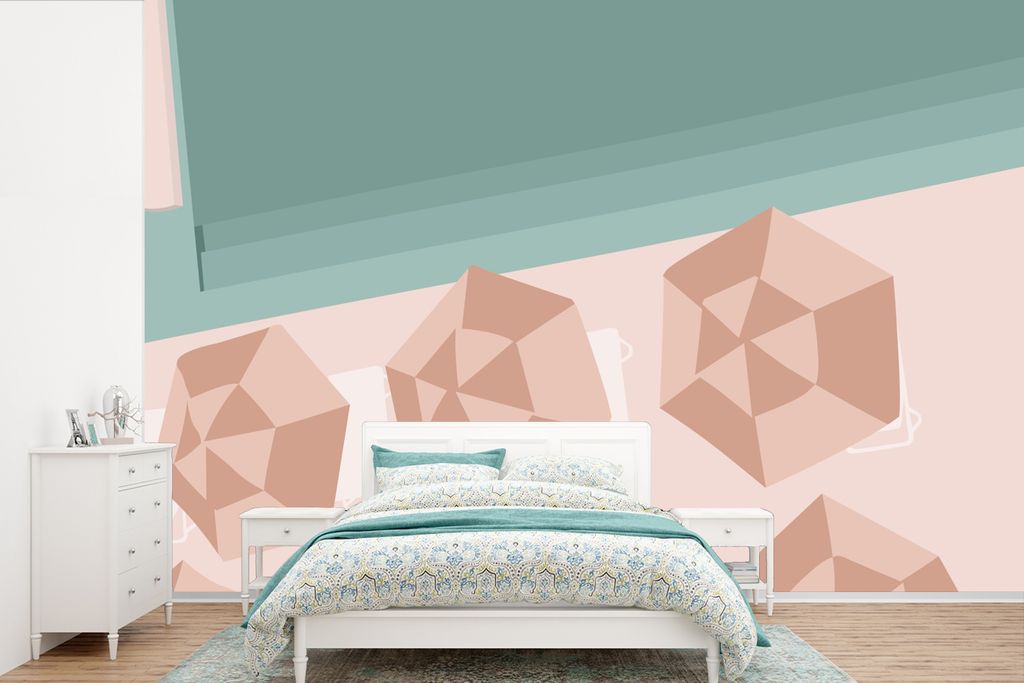 MuchoWow Fototapete für Wohnzimmer oder Schlafzimmer Wandtapete Vinyl Motivtapete Sommer - Sonnenschirme - Strand - Meer - 390x260 cm - Papierta...