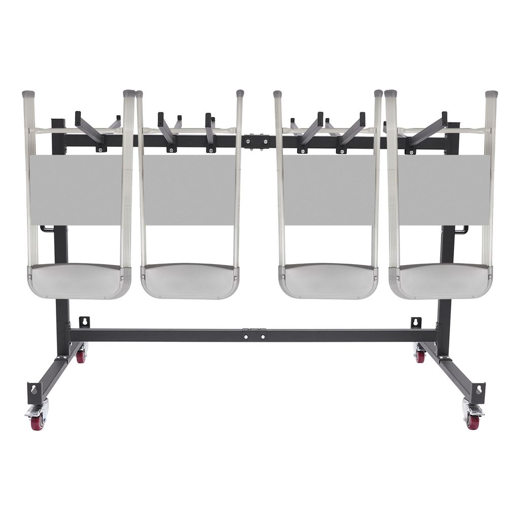 Klapptisch und Stuhl Wagen, Klappstuhl Rack, Stuhl Rack mit 4 Rollen, Schwarz