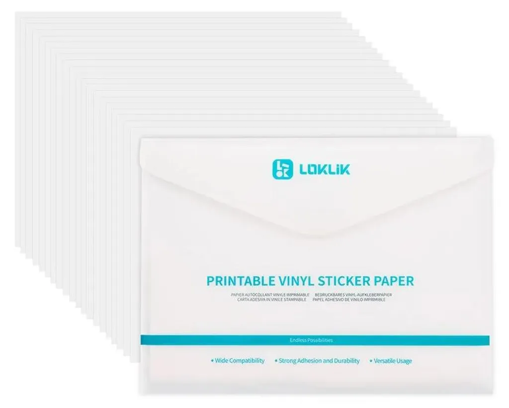 Feuilles Adhésives A4 Blanc Mat Haute Qualité, Format Universel x20