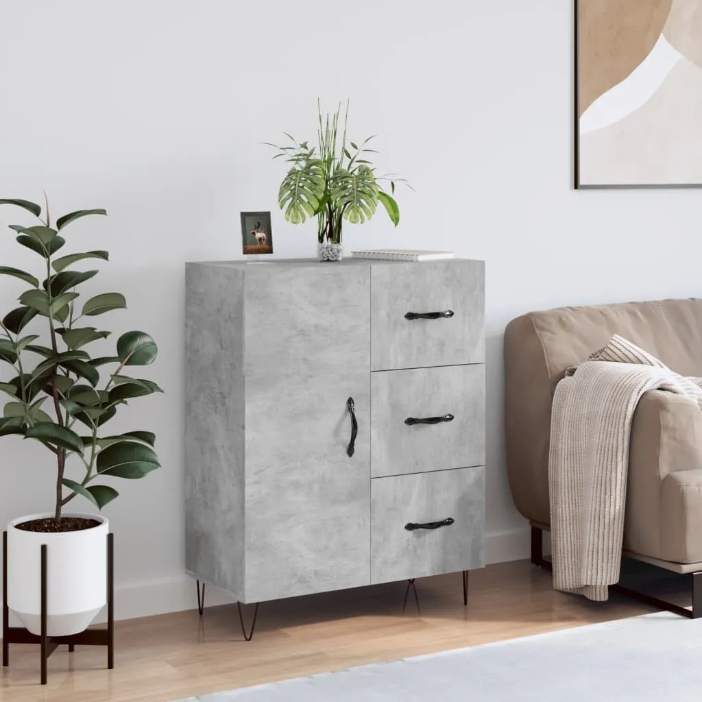 Mobile Credenza Salvaspazio Grigio Cemento | vidaXL 90cm Altezza