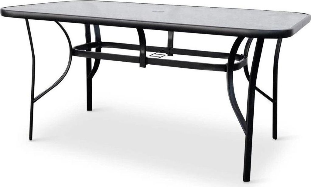 Noela Klaudie Gartentisch, 150 x 90 cm, Stahl/Hartglas, transparent NOELA 345708