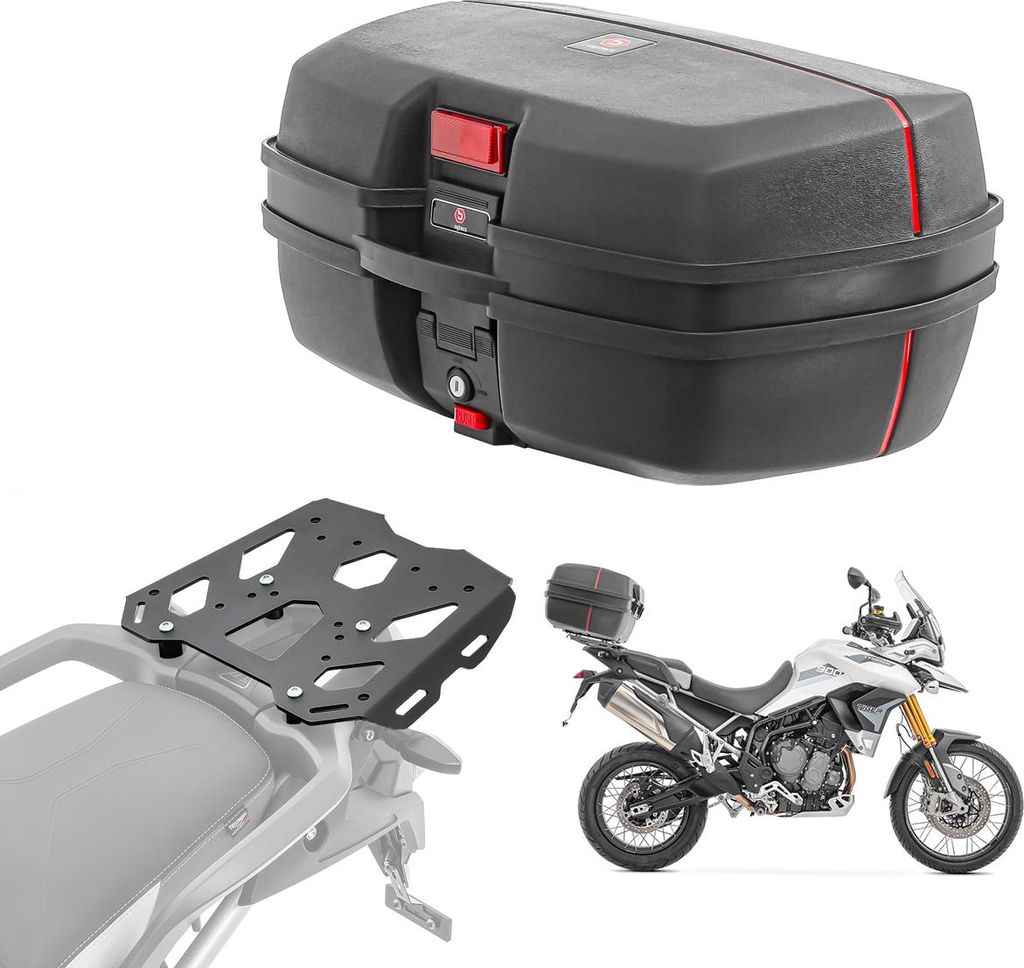 Set Topcase + Gepäckbrücke passend für Triumph Tiger 900 GT / Pro 20-2