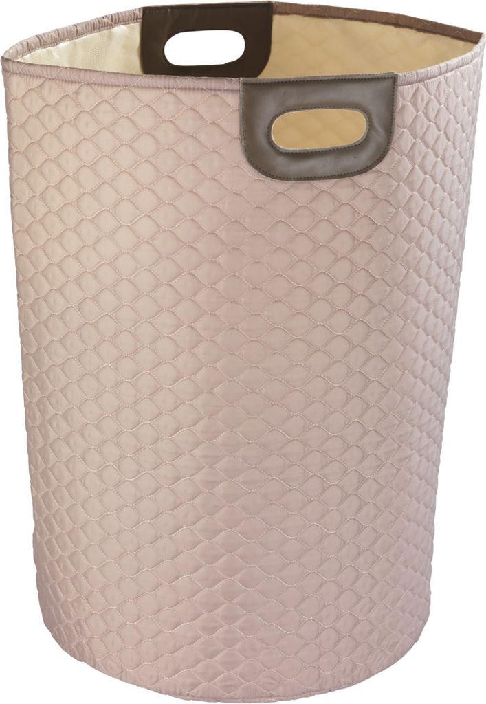 WENKO Wäschesammler Wabo Taupe, Wäschekorb, 75 l