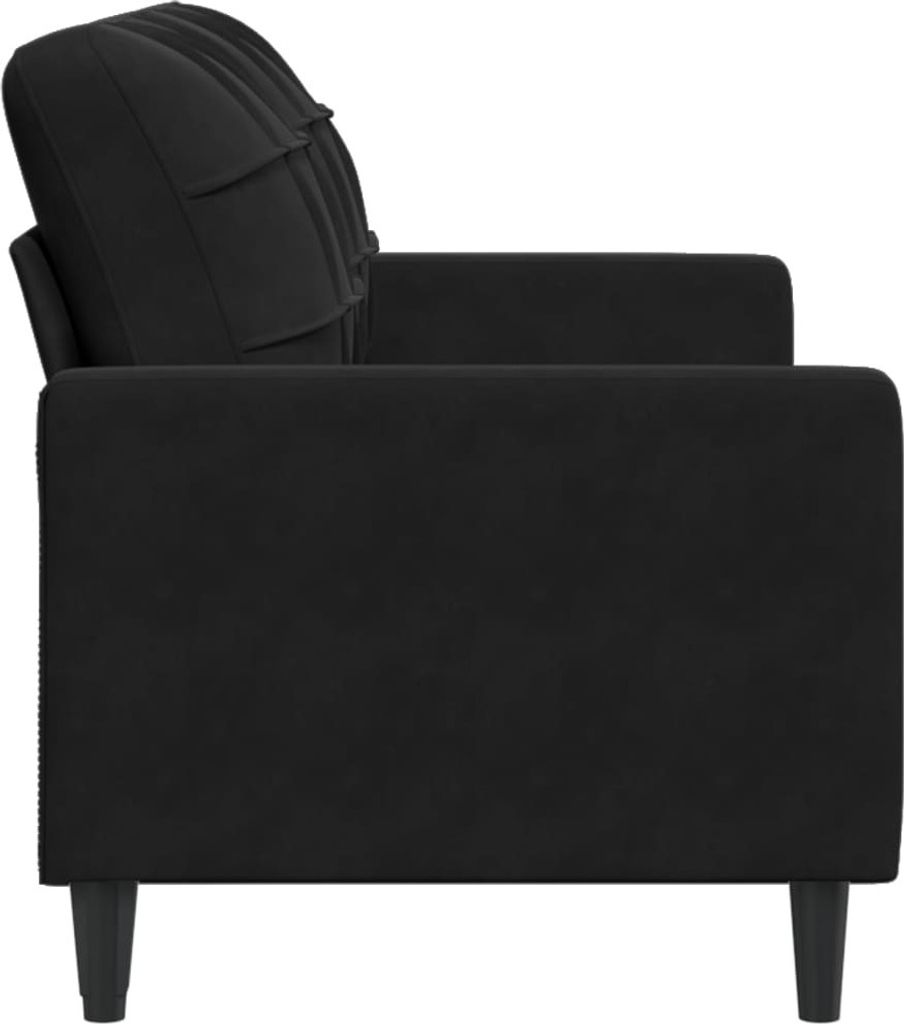 vidaXL 2-Sitzer-Sofa Schwarz 140 cm Samt Produktbild 