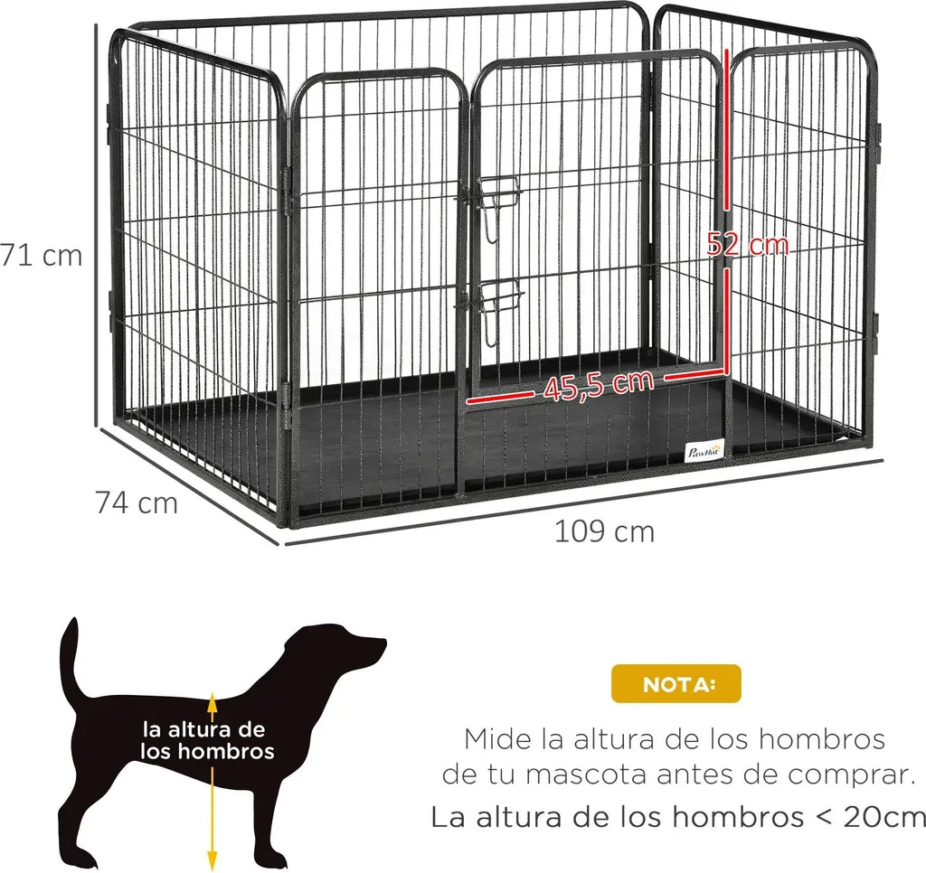 Parc rectangulaire pour chiots et petits chiens - Enclos modulable - 3
