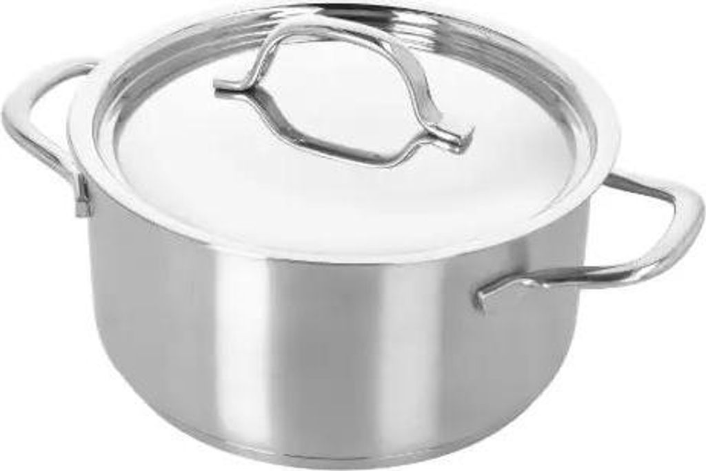 Demeyere Resto Kochtopf - 3-Lagen Kapselboden, Induktionsgeeignet, 18 cm, Deckel inklusive