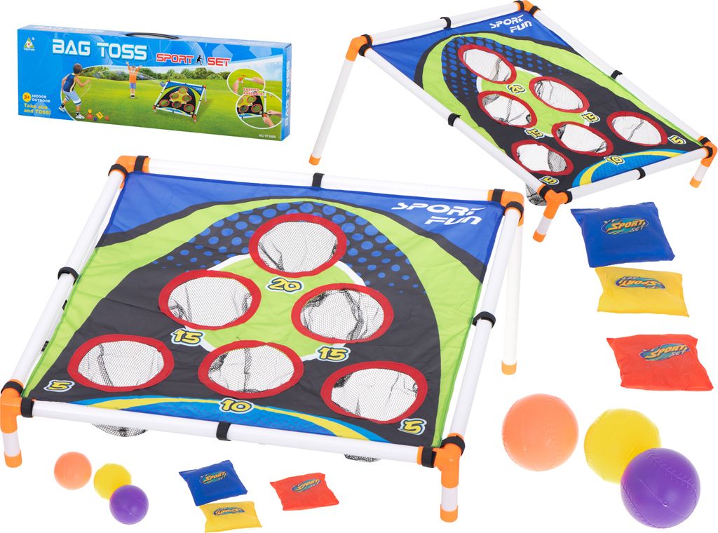 Wirf mit dem Geschicklichkeitsspiel Bag Darts auf das Ziel