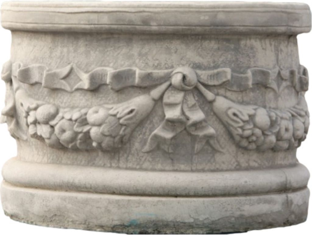 Schöner großer Sockel aus Steinguss perfekt für den Garten die Terrasse oder den Vorgarten ist Frostfest Witterungsbeständig und Neu 41cm H, PO...