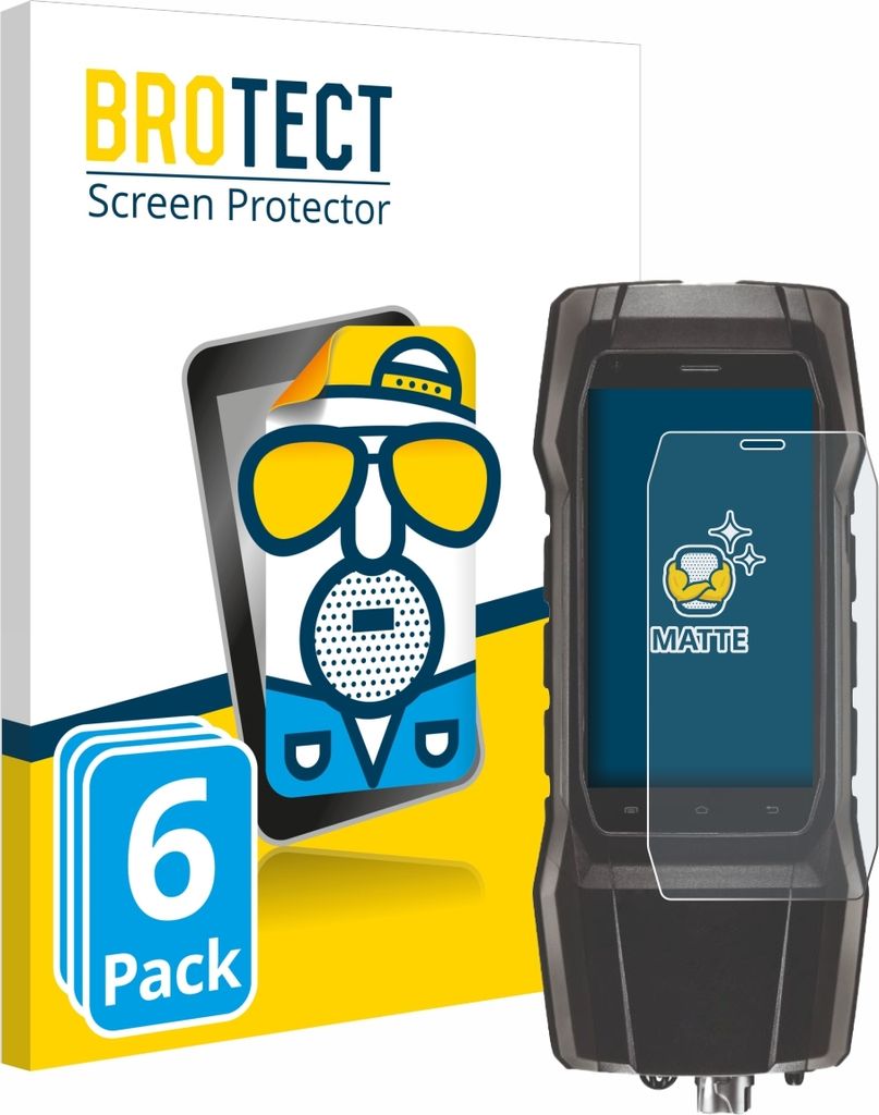6x BROTECT Schutzfolie für Testo 300 Displayschutz Displayschutzfolie Folie Matt Entspiegelungsfolie