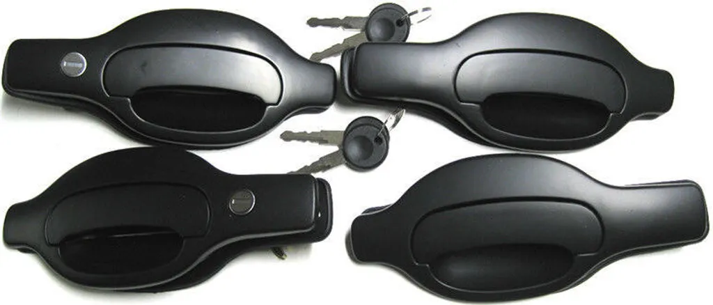Kit Poignée de Porte Design Audi Noir avec 2 Clés pour VW Golf 1 et 2