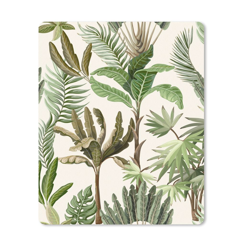 MuchoWow Mauspad Mousepad Dschungel - Palme - Bananenstaude - Kinder - Natur - Pflanzen 19x23 cm - Mousepads - Maus Mat - Pad - Mausunterlage - M...
