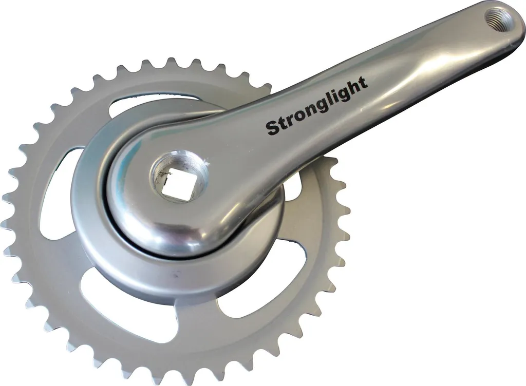 Pédalier Stronglight Earth 170 mm 38 dents argenté pour vélo de ville