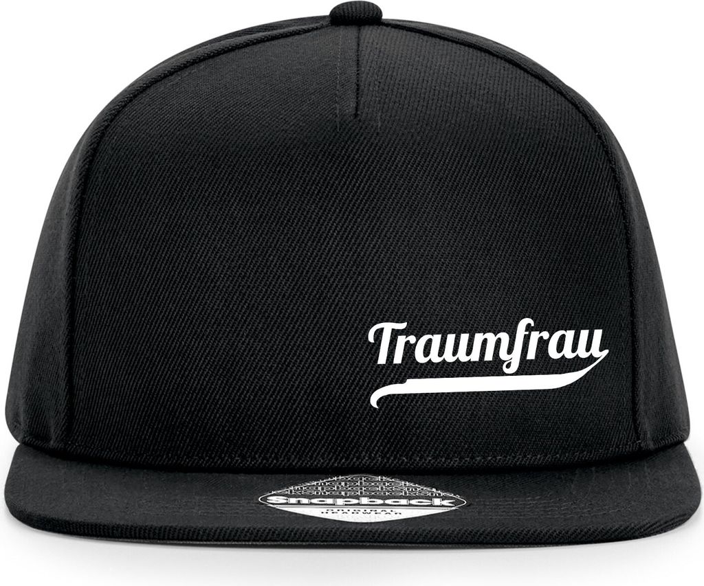 Huuraa Cappy Mütze Traumfrau Schriftzug Black Polyester Snapback Kappe Geschenkidee