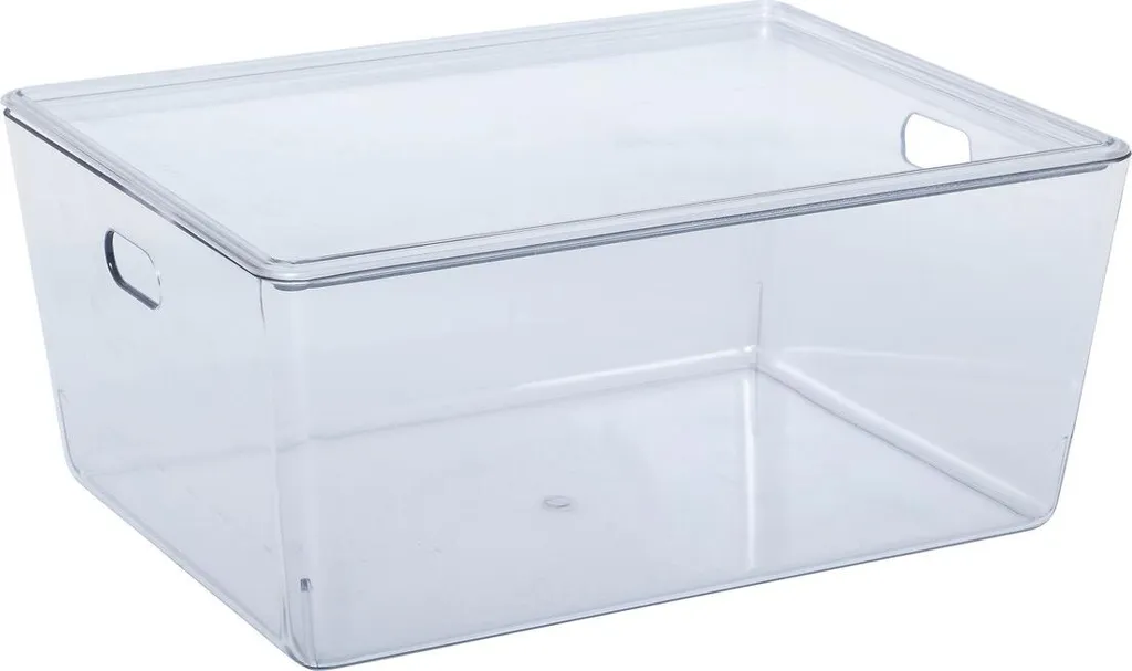 Scatola con coperchio SELENA, trasparente per guardaroba, 11 l
