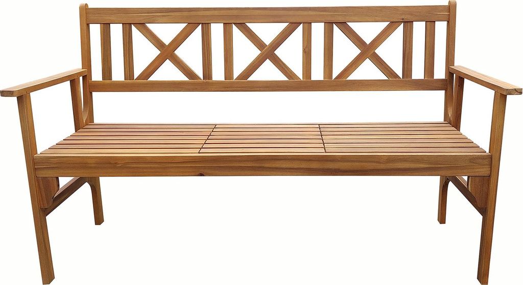 home24 Gartenbank mit Ausklappbarem Tisch - Akazie Massiv - Produktbild 