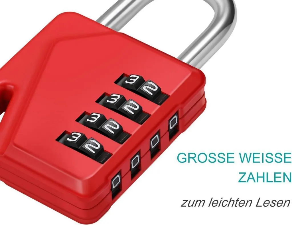 Cadenas de Casier Scolaire Robuste avec Code Variable en Acier Trempé - 3