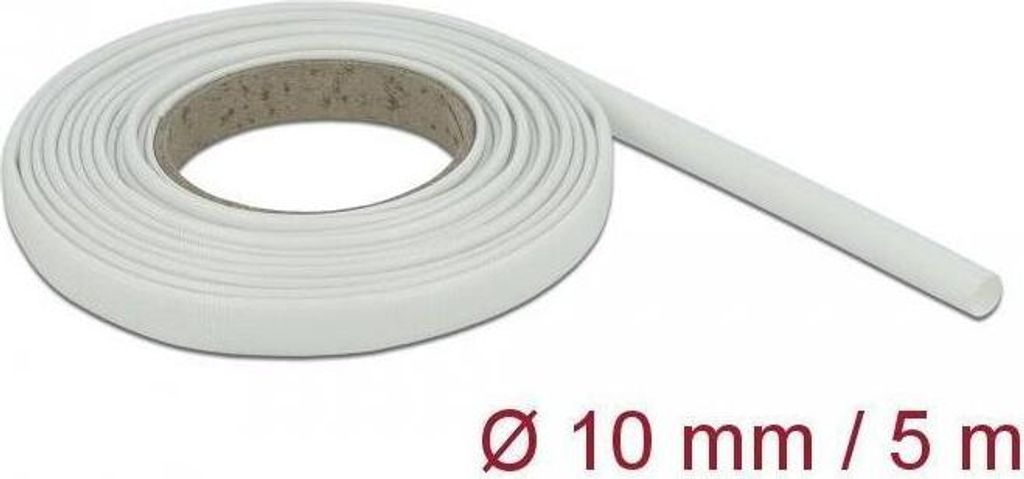 DELOCK Schutzschlauch Glasfasergeflecht 5mx10mm weiß