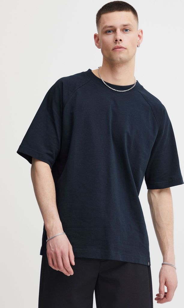 !Solid SDEyad Herren T-Shirt Kurzarm Shirt Basic mit Raglanärmel kleine Stickerei im Nacken Überschnittene Schultern Oversize Fit