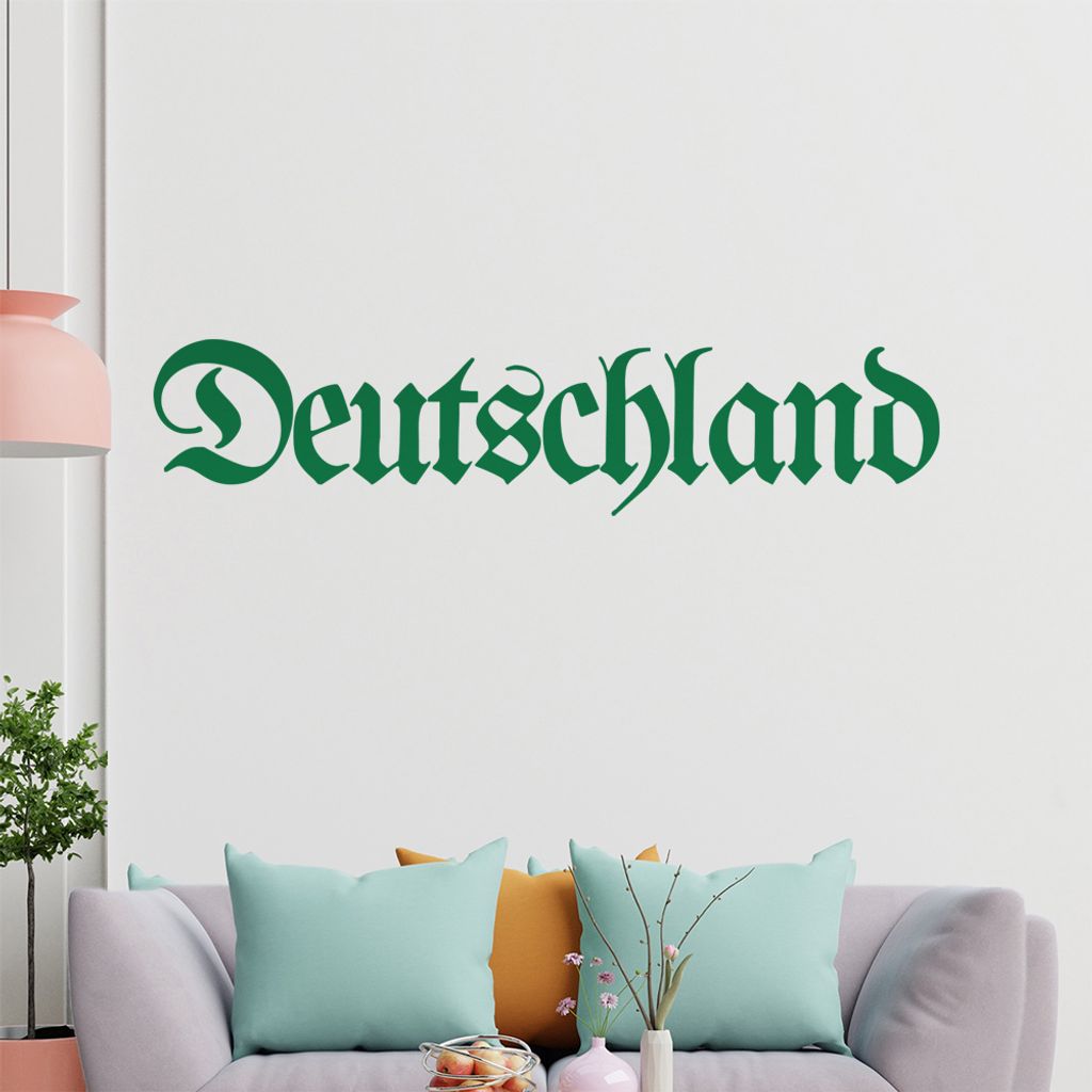 KIWISTAR Deutschland altdeutsche Schrift - Oldschool Retro Wandtattoo in 6 Größen - Wandaufkleber Wall Sticker - Dekoration, Küche, Wohnzimmer, ...