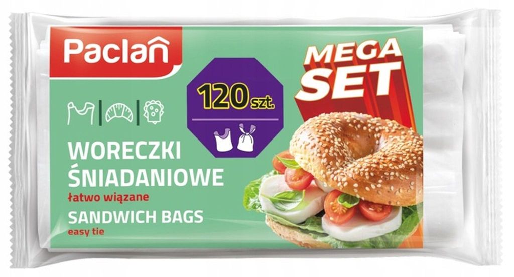 [SZ] Mega U-vormige ontbijtzakken, 120 stuks, gemakkelijk Productafbeelding 
