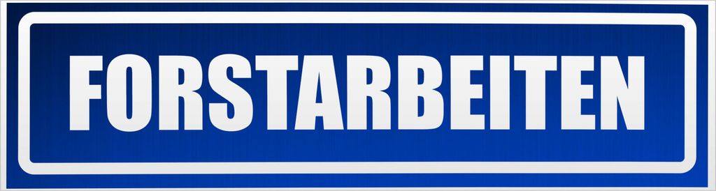 Kiwistar Forstarbeiten invertiert Magnetschild Schild magnetisch - 45cm Blau - reflektierend - Magnetfolie für Auto PKW Kfz
