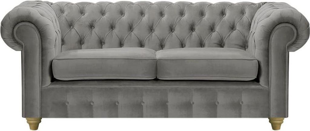 Zweisitzer-Sofa Chesterfield Max-Velluto 19-wax black