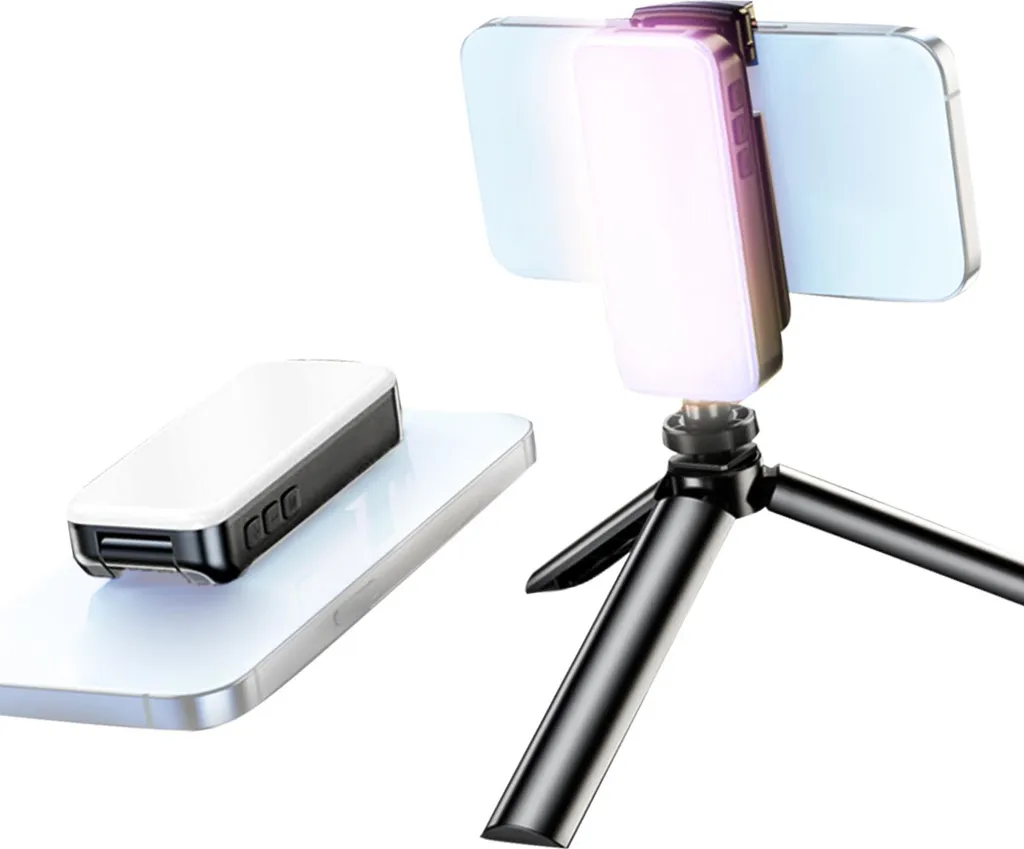 Lumière LED portable pour selfie et conférence avec batterie 2000mAh