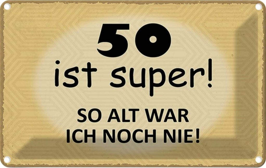 vianmo Blechschild 20x30 cm 50 ist Lustig Spaß Spruch Zitat Produktbild 