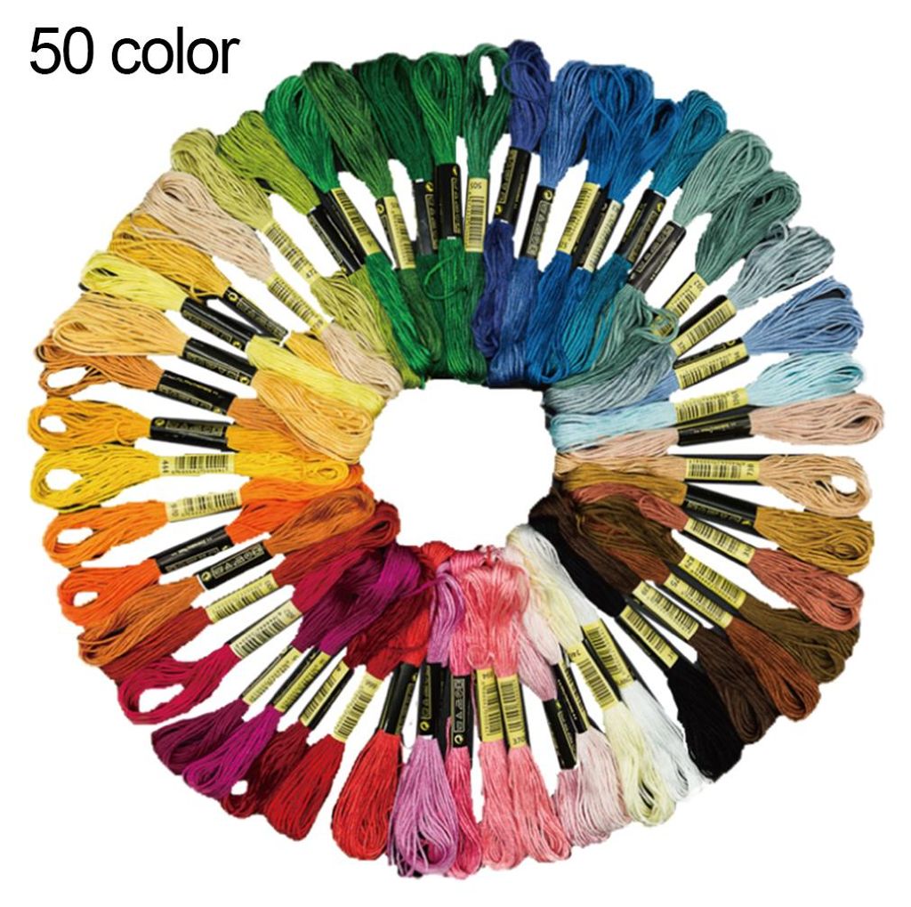 24/50/100 Stück Stickgarn Kreuzstich Baumwolle DIY Floss Produktbild 