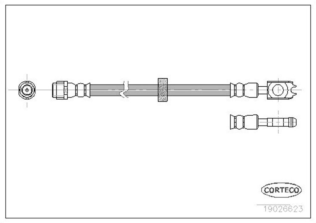 Corteco | Bremsschlauch (19026623) passend für VW, Seat