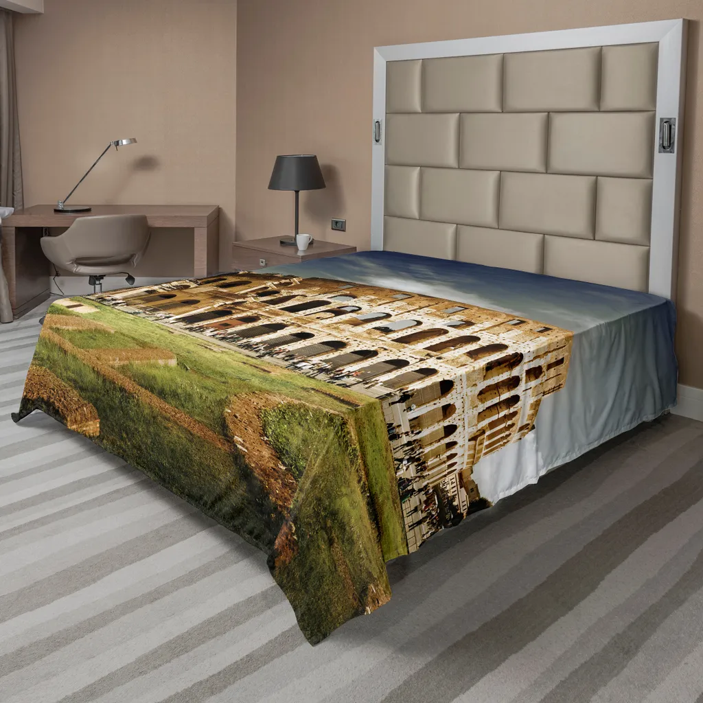 ABAKUHAUS Drap de Lit Colisée 244x205cm en Microfibre Douce Café Pâle