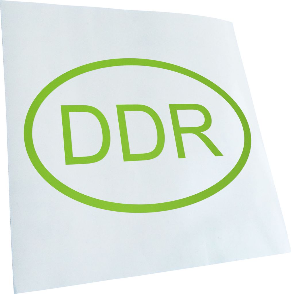 Kiwistar - Autoaufkleber - DDR Heckscheibe - Aufkleber für Auto Kfz Fahrrad, LKW, Truck Mofa