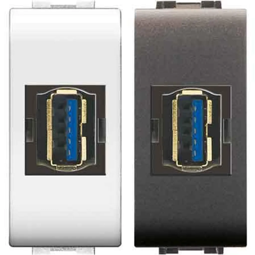 Bloc Prise USB Murale Blanche Universelle pour Recharge Smartphone et Tablette