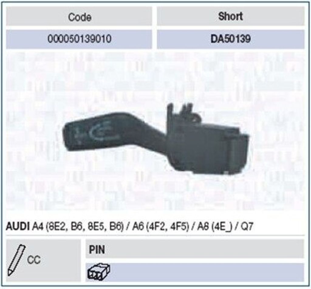 MAGNETI MARELLI 000050139010 - Lenkstockschalter für Q7 (4L), A8 (4E), A6 (4F), A4 (8E)