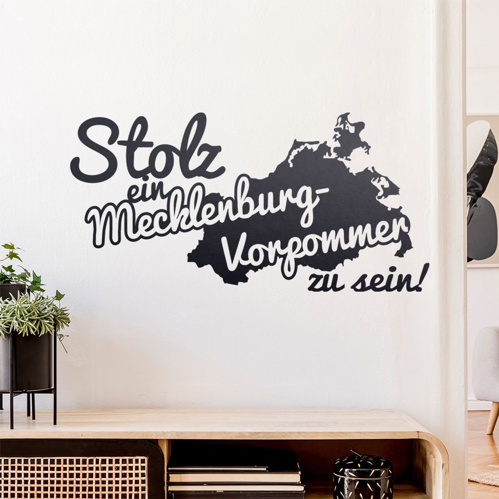 Mecklenburg-Vorpommer Stolz Wandtattoo Wandaufkleber Wall Sticker - Dekoration, Küche, Wohnzimmer, Schlafzimmer, Badezimmer