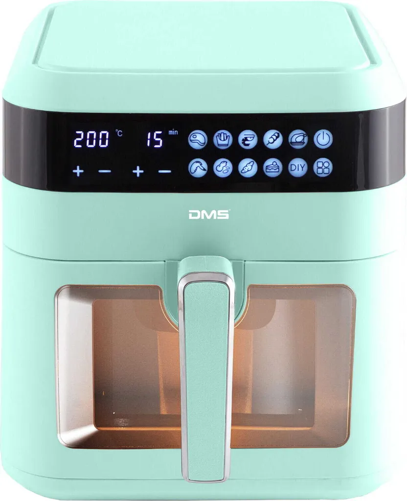 Friteuse sans huile 7L DMS - Cuisinez sans odeurs ni graisse vert 1800W
