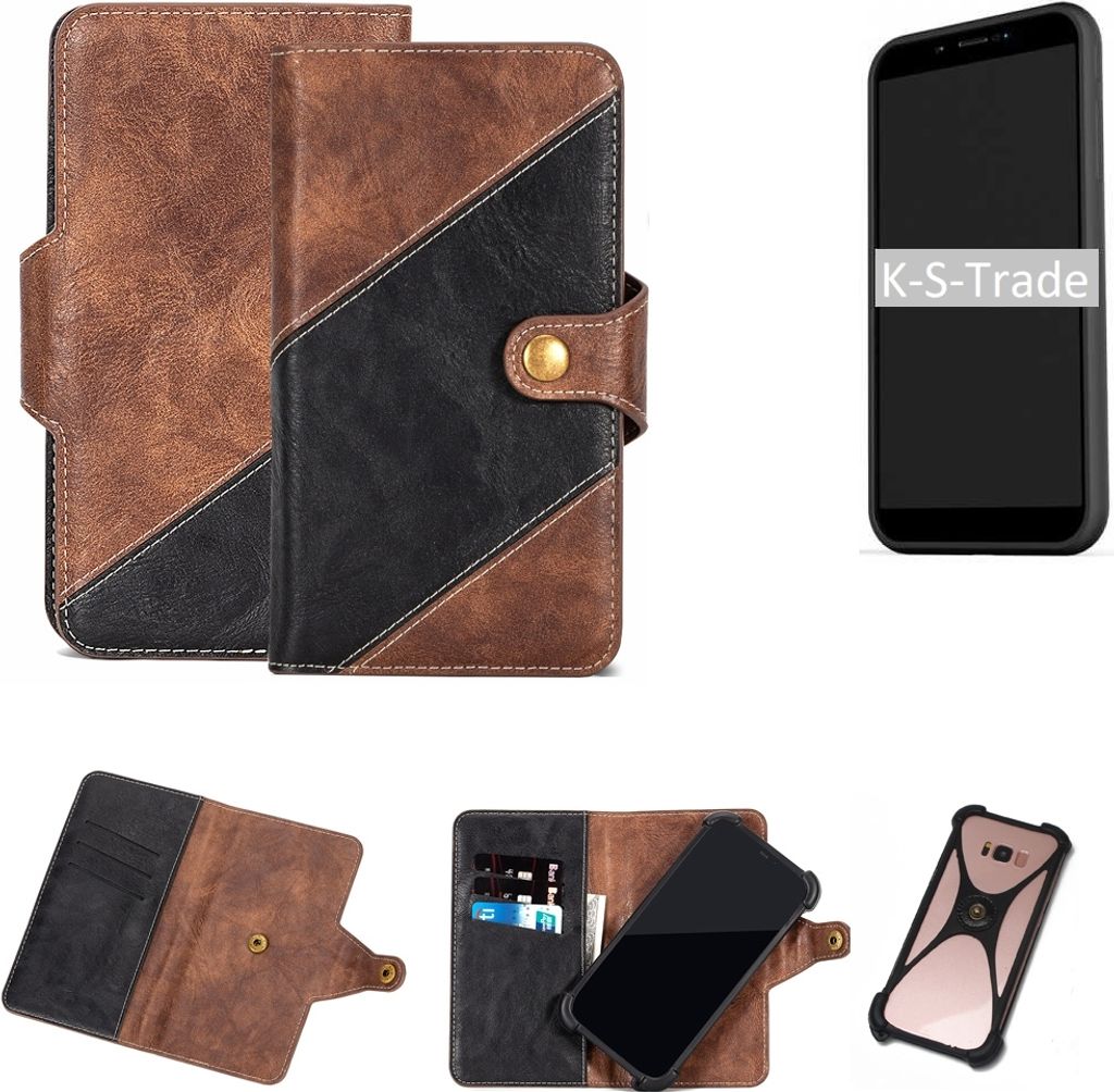 K-S-Trade Handy Hülle Schutz Hülle Schutzhülle Bookstyle Case kompatibel mit Shift 6mq Handy Cover Hülle Schutztasche 1x