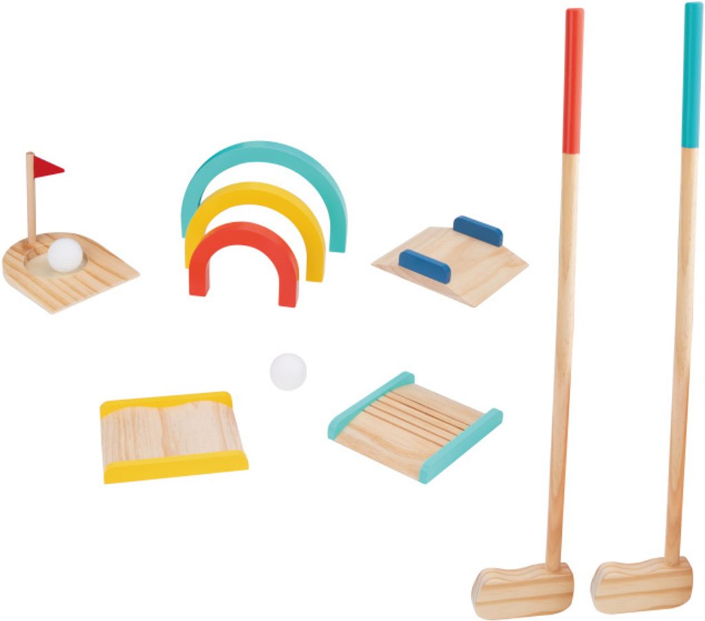 Tooky Toy Holzspielzeug Golf-Set 13-teilig