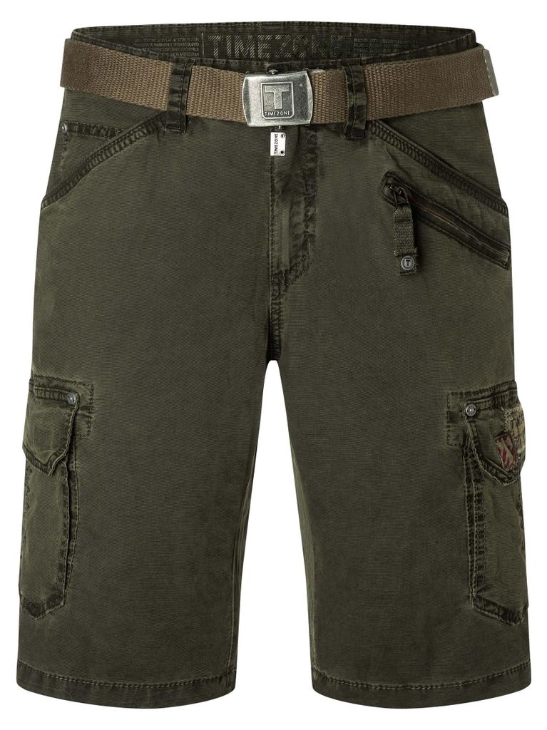 Timezone Cargo Jeans Shorts mit Gürtel und Festem Stoff  Produktbild 