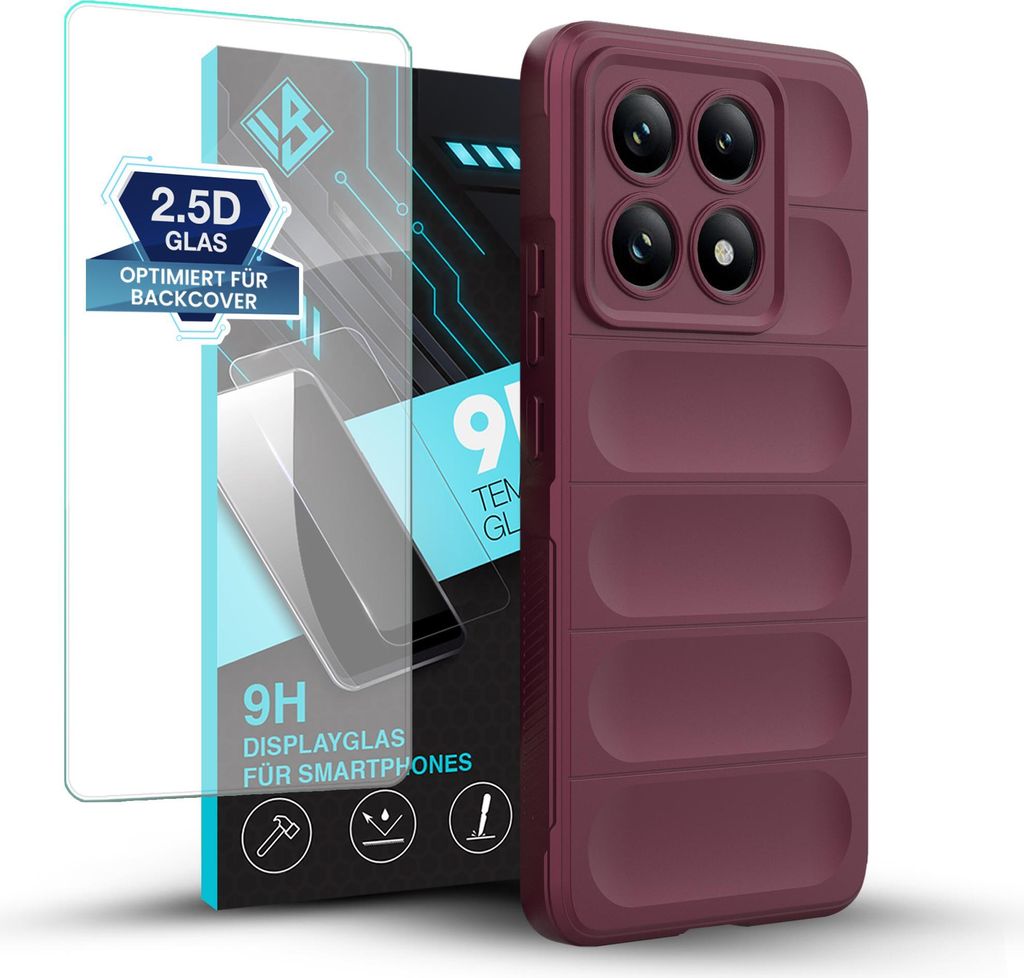 Handy Hülle für Xiaomi 14T mit 9H Displayglas Displayschutz Produktbild 