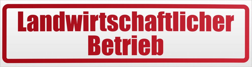Kiwistar Landwirtschaftlicher Betrieb Magnetschild Schild magnetisch - 45cm Rot - reflektierend - Magnetfolie für Auto PKW Kfz